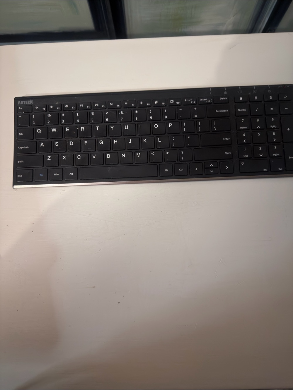 Slim Wireless Keyboard - Black Bluetooth by Arteck